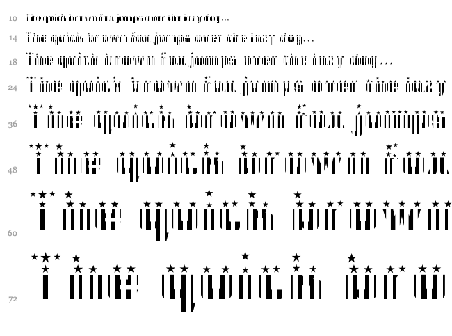 CFB1 American Patriot font waterfall